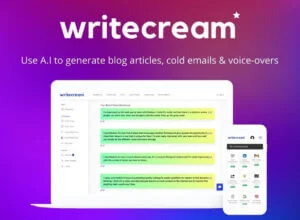 Writecream - Best Ai Writer Image Content Generator Lifetime Deal