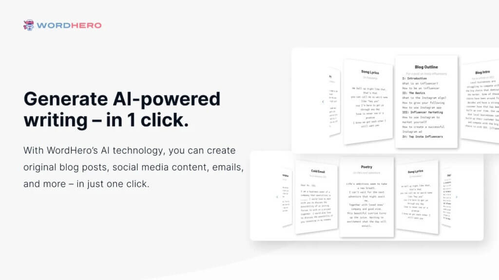 WordHero - AI Content Writer Tool | AI Writing Software Review