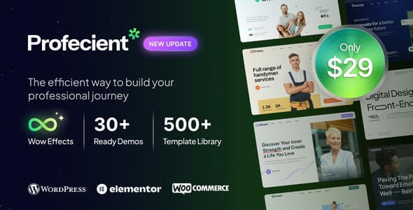 Profecient | Multipurpose Elementor Business & WooCommerce WordPress Theme