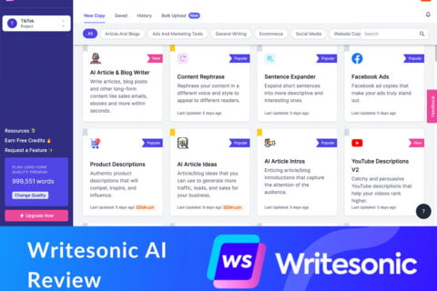 Writesonic - AI Content Creation, AI SEO Toolkit, AI Chatbots and AI Writer Tools Review